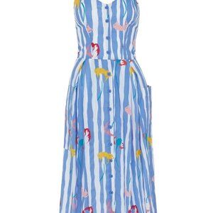 Emily and Fin Layla floral stripe dress, size medium